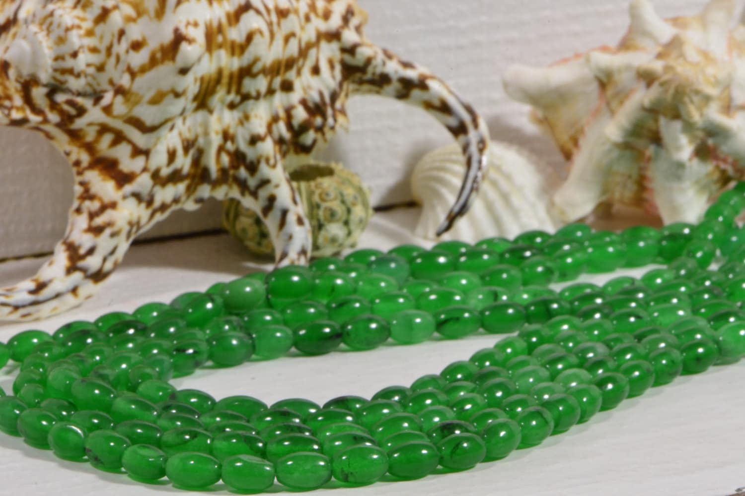 Jade Beads 9x6mm Natural Gemstone Beads Jewelry Making Supplies