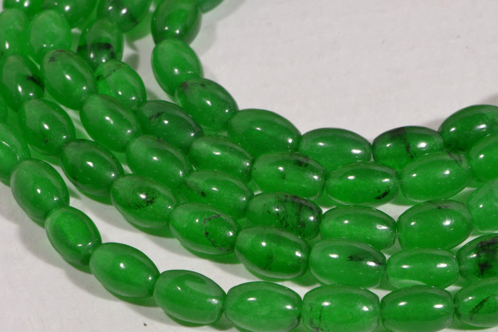 Jade Beads 9x6mm Natural Gemstone Beads Jewelry Making Supplies
