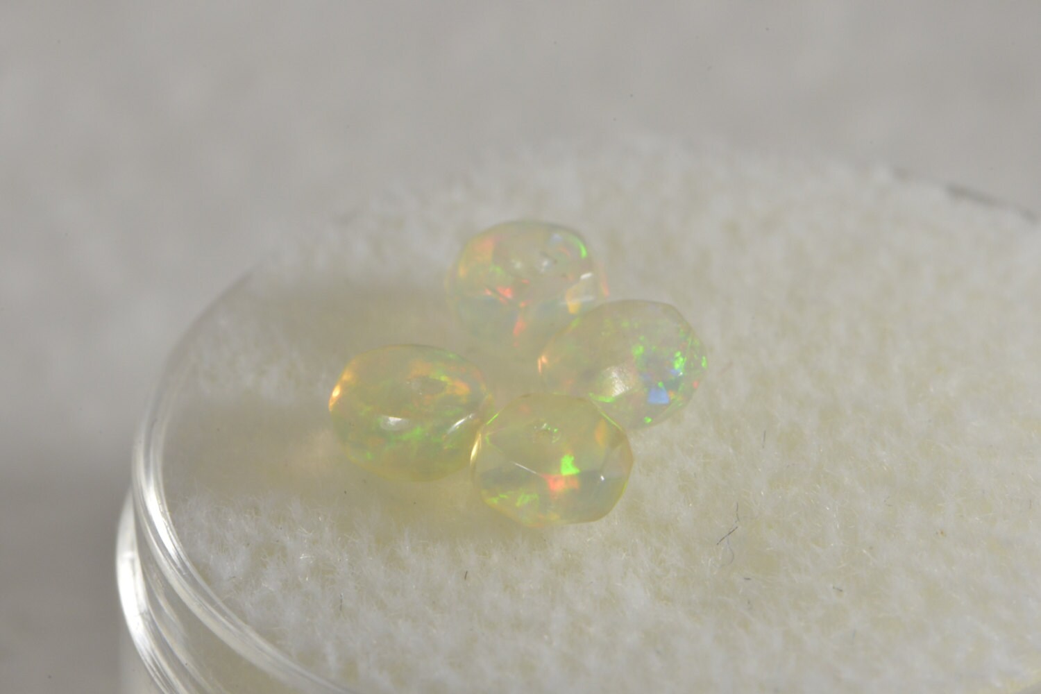 Ethiopian Welo Opal Faceted Rondelle Beads: Natural Gemstone, Jewelry Making (4.2x2mm)