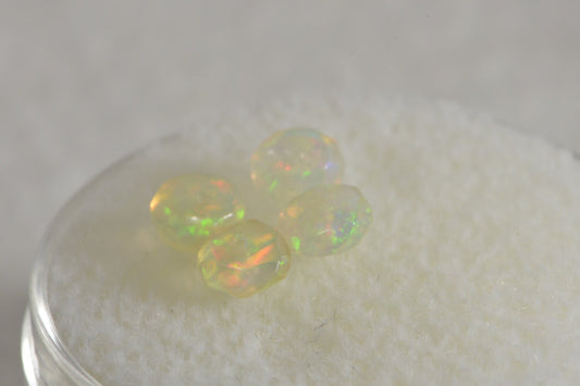 Ethiopian Welo Opal Faceted Rondelle Beads: Natural Gemstone, Jewelry Making (4.2x2mm)