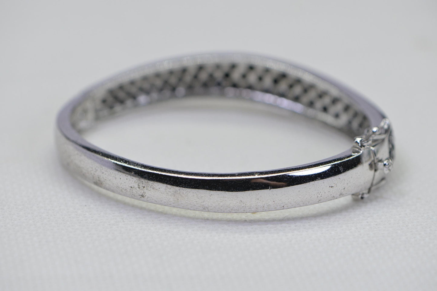 Black Diamond Multi rows Cuff Bracelet Sterling Silver Gemstone Bracelet
