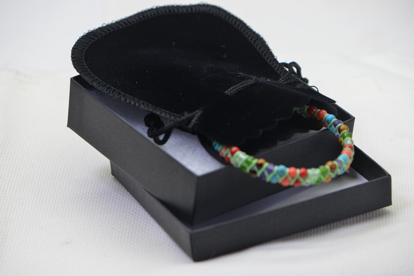 Macrame Chakra Bracelet: Multi-Stone Beaded Anklet