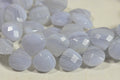 Faceted Blue Lace Agate Teardrop Beads: 9mm Gemstone Jewelry Supplies