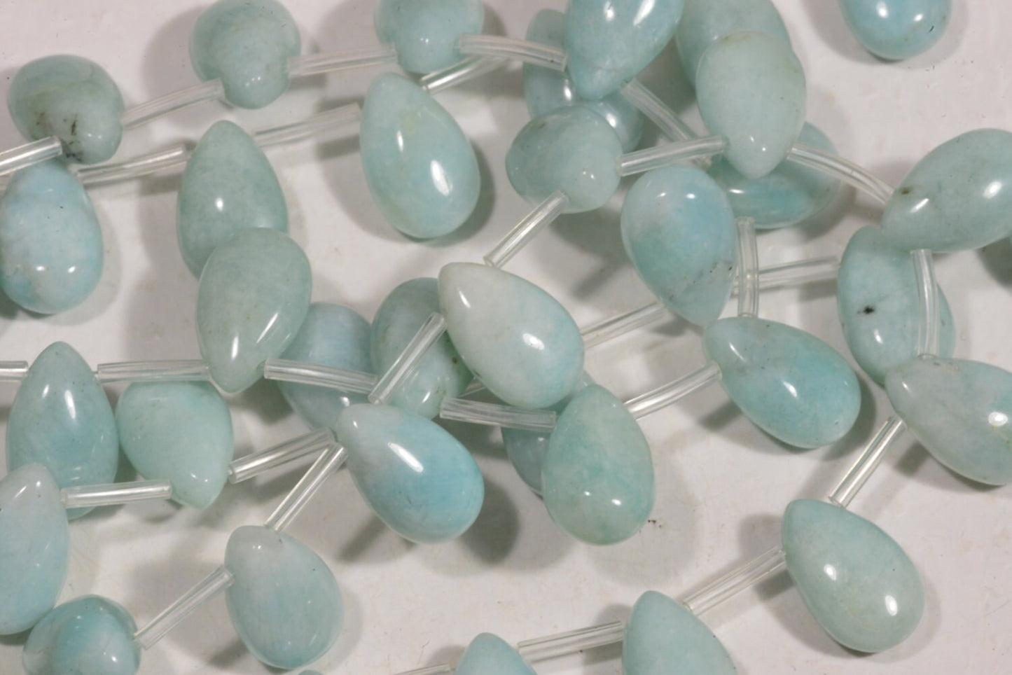 Amazonite Gemstone Beads: Light Blue Jewelry Making Supplies (6 Beads)