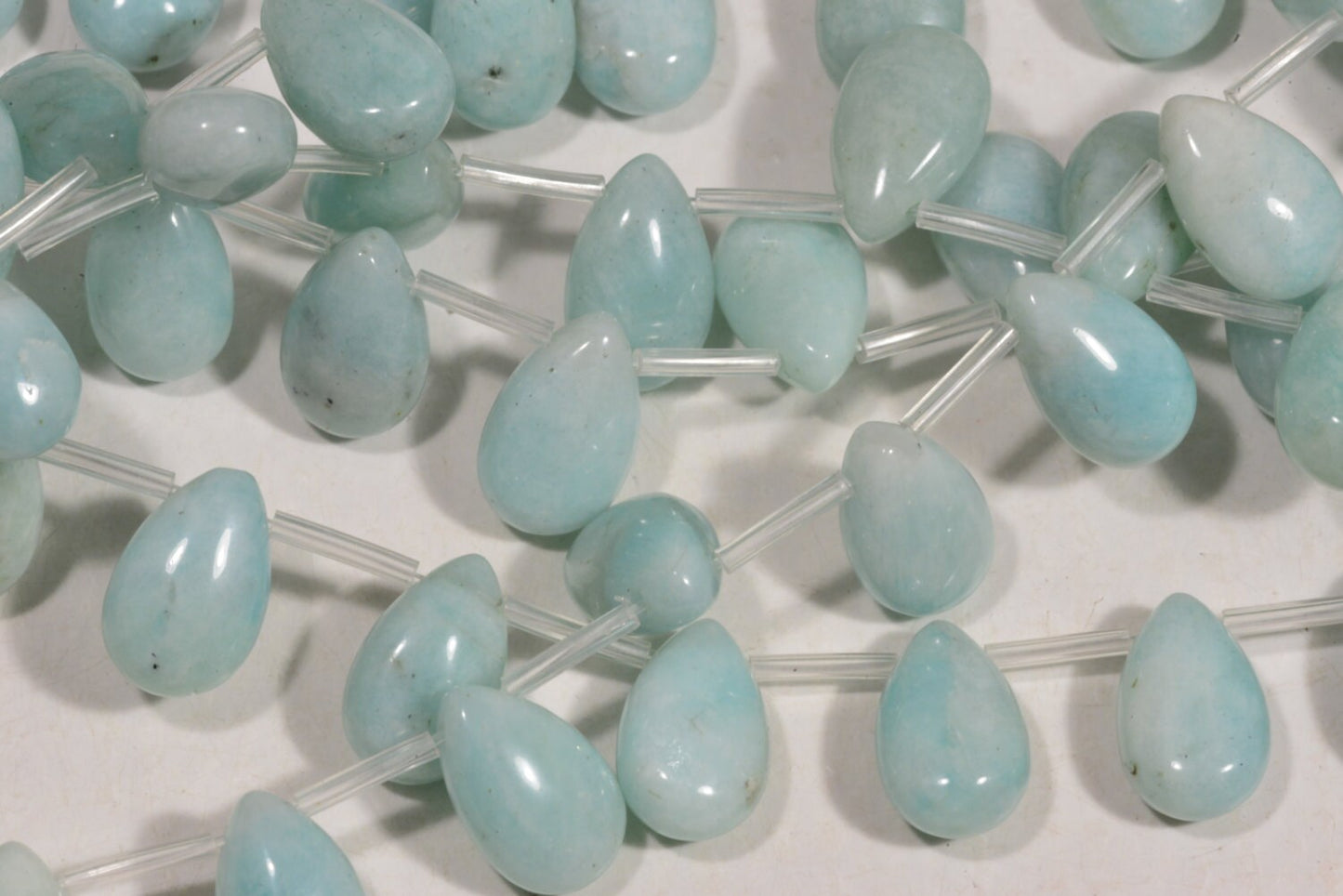 Amazonite Gemstone Beads: Light Blue Jewelry Making Supplies (2 Beads)