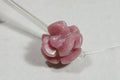 Carved Rhodonite Rose Bead: 10mm Gemstone Beads (2 Pack)