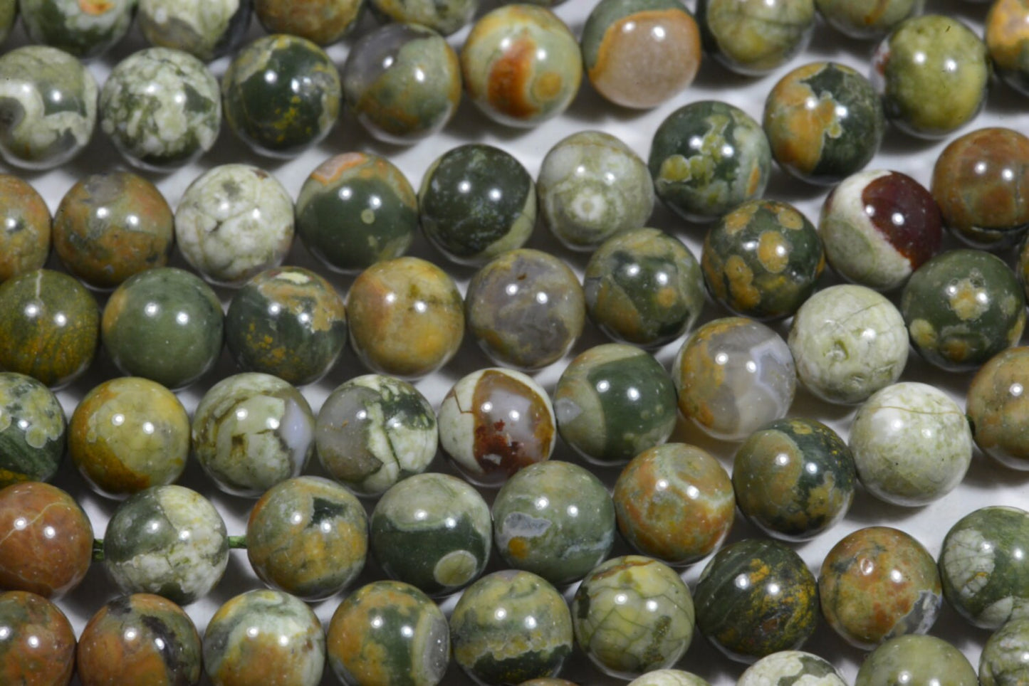 6mm Rhyolite Jasper Beads: Natural Gemstone Jewelry Supplies