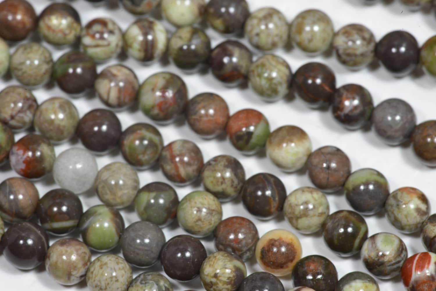 Rainforest Jasper Beads: 4mm Round Gemstone Strand for Jewelry Making