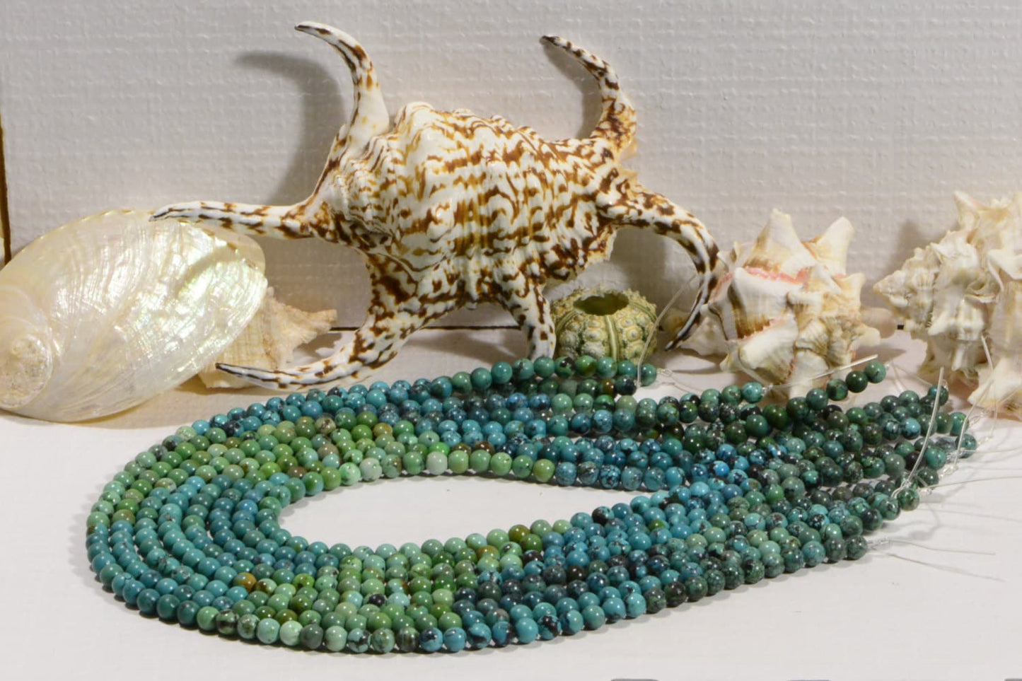 6mm African Jasper Beads: Green Turquoise Style, 16 Inch Strand