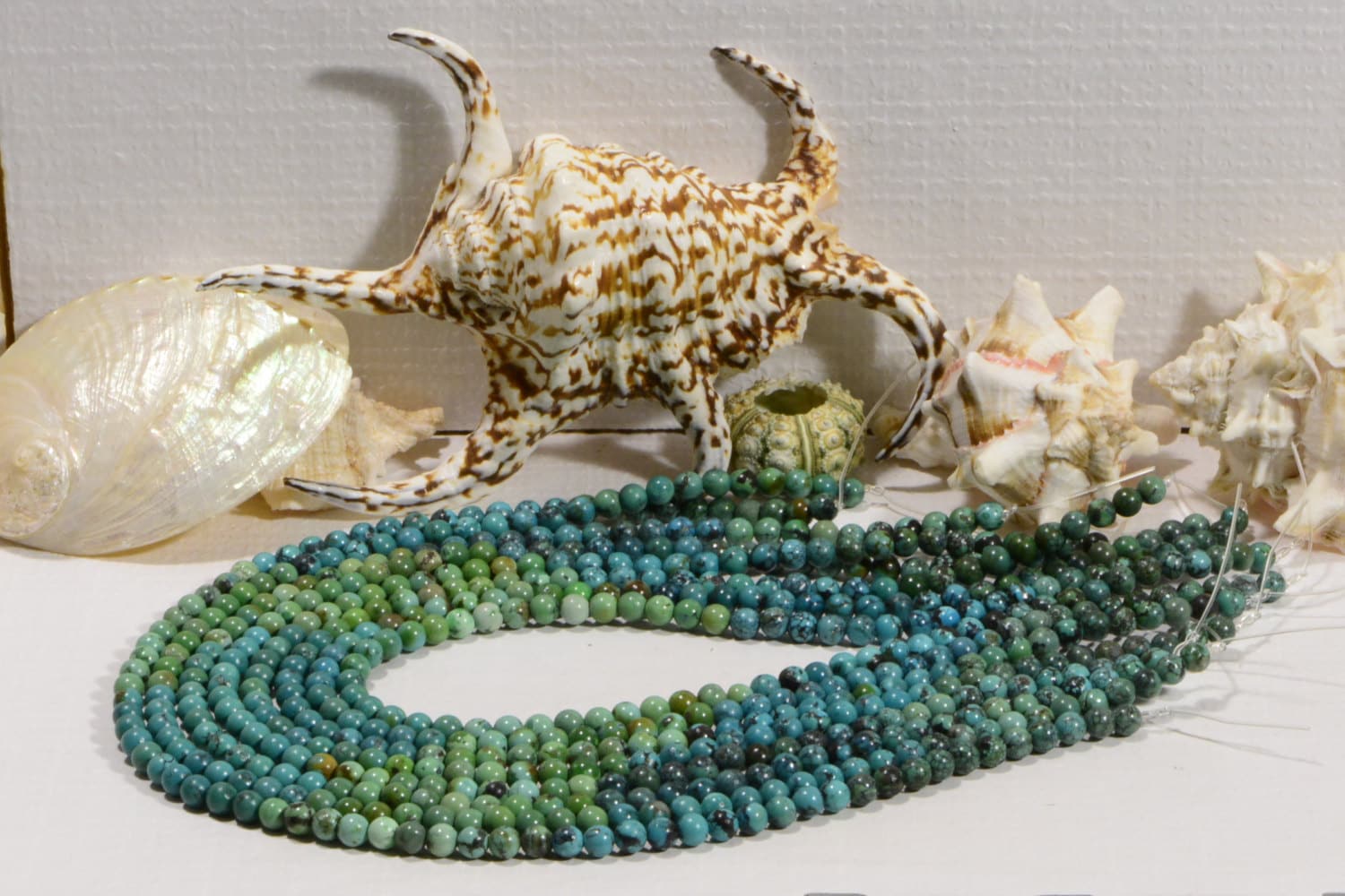 6mm African Jasper Beads: Green Turquoise Style, 16 Inch Strand
