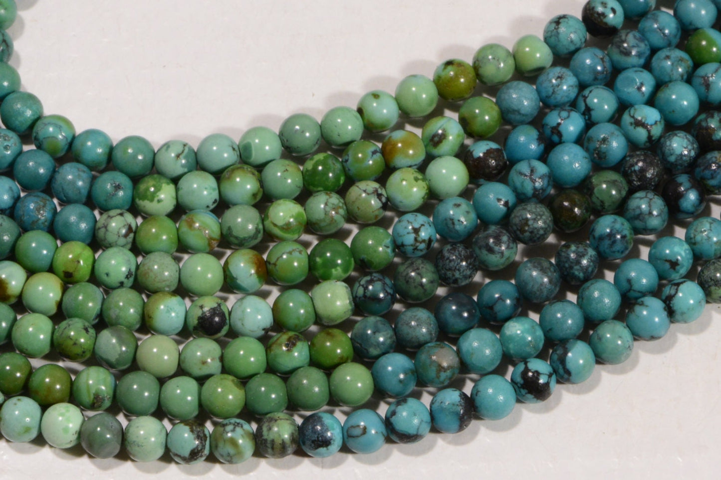 6mm African Jasper Beads: Green Turquoise Style, 16 Inch Strand