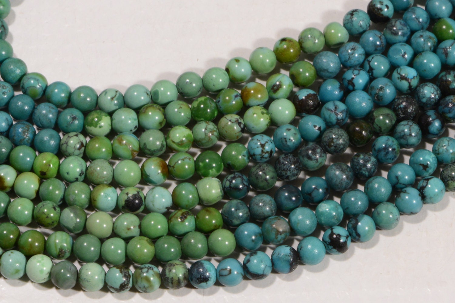 6mm African Jasper Beads: Green Turquoise Style, 16 Inch Strand