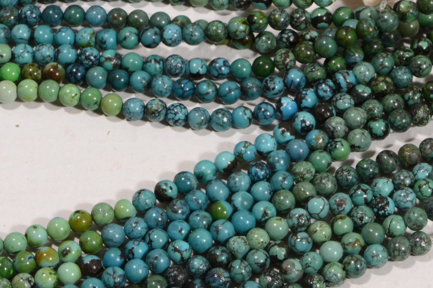 6mm African Jasper Beads: Green Turquoise Style, 16 Inch Strand
