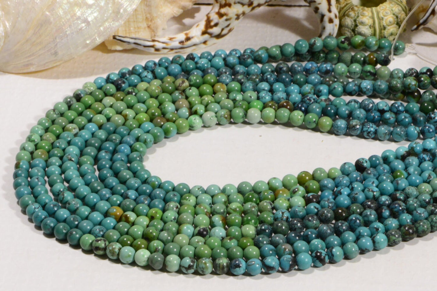 6mm African Jasper Beads: Green Turquoise Style, 16 Inch Strand