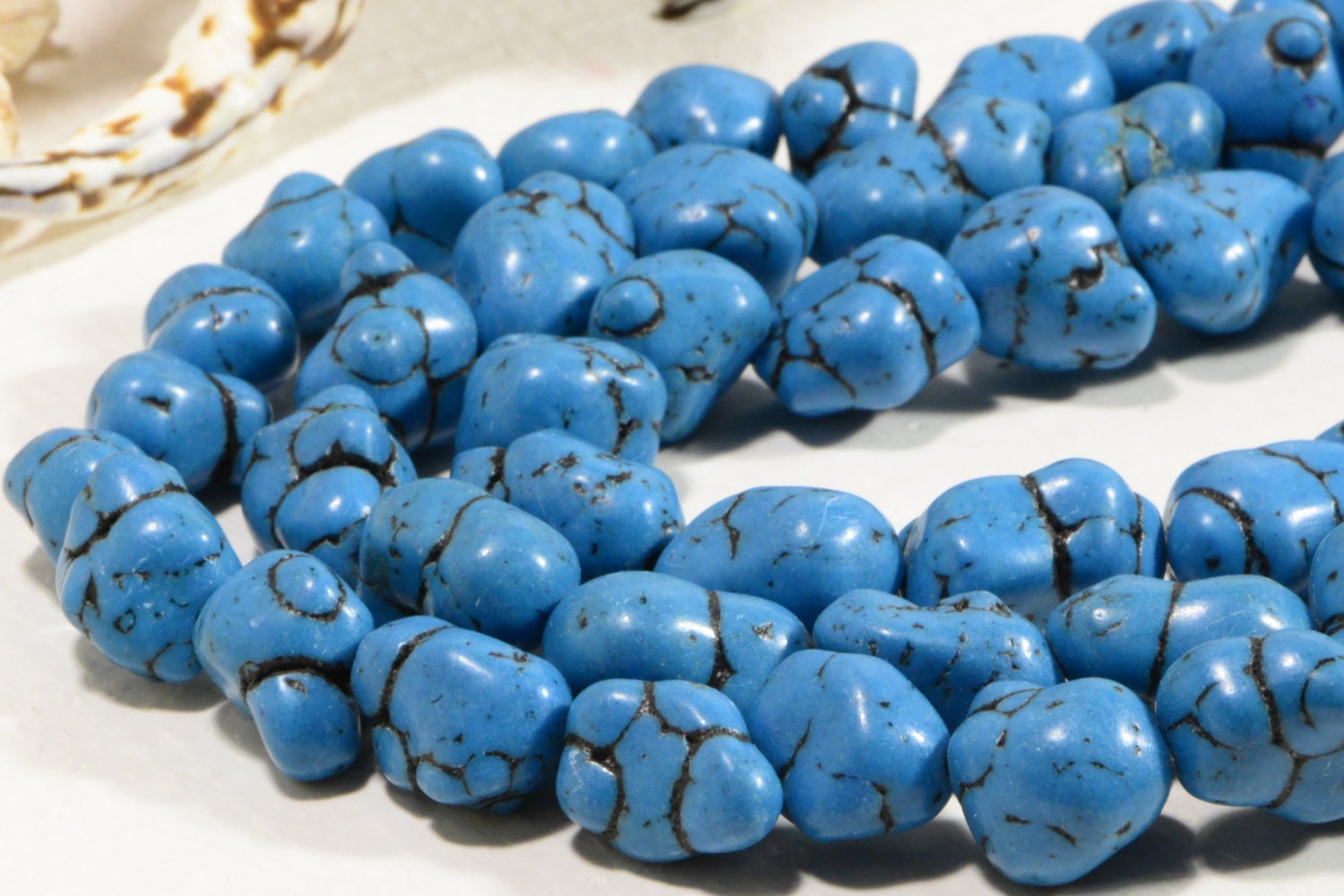 Magnesite Nugget  Beads Gemstone Bead Jewelry Making Supplies12 to 20mm 7 1/2" Strand