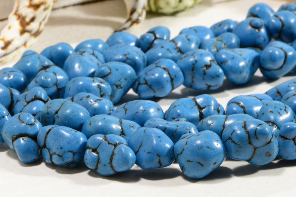 Magnesite Nugget  Beads Gemstone Bead Jewelry Making Supplies12 to 20mm 7 1/2" Strand
