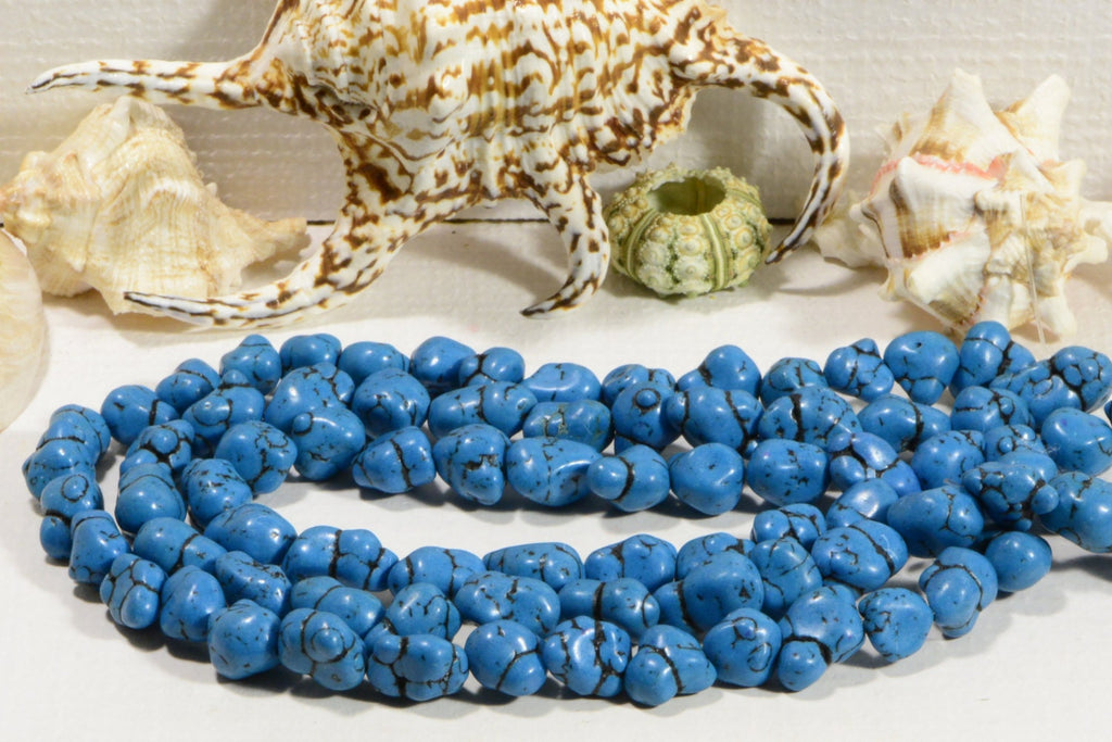 Magnesite Nugget  Beads Gemstone Bead Jewelry Making Supplies12 to 20mm 7 1/2" Strand