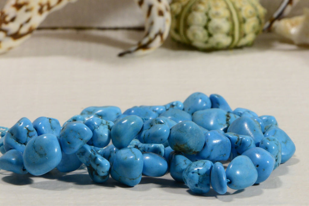Magnesite 5 to 11mm  16 1/2" Strand  Gemstone Beads Jewelry Making Supplies