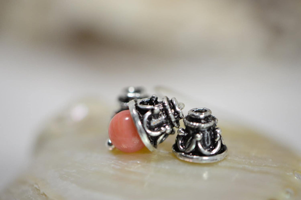 Sterling Silver Bead Caps: Antique Flower Cone, 5-6mm (6 Caps)