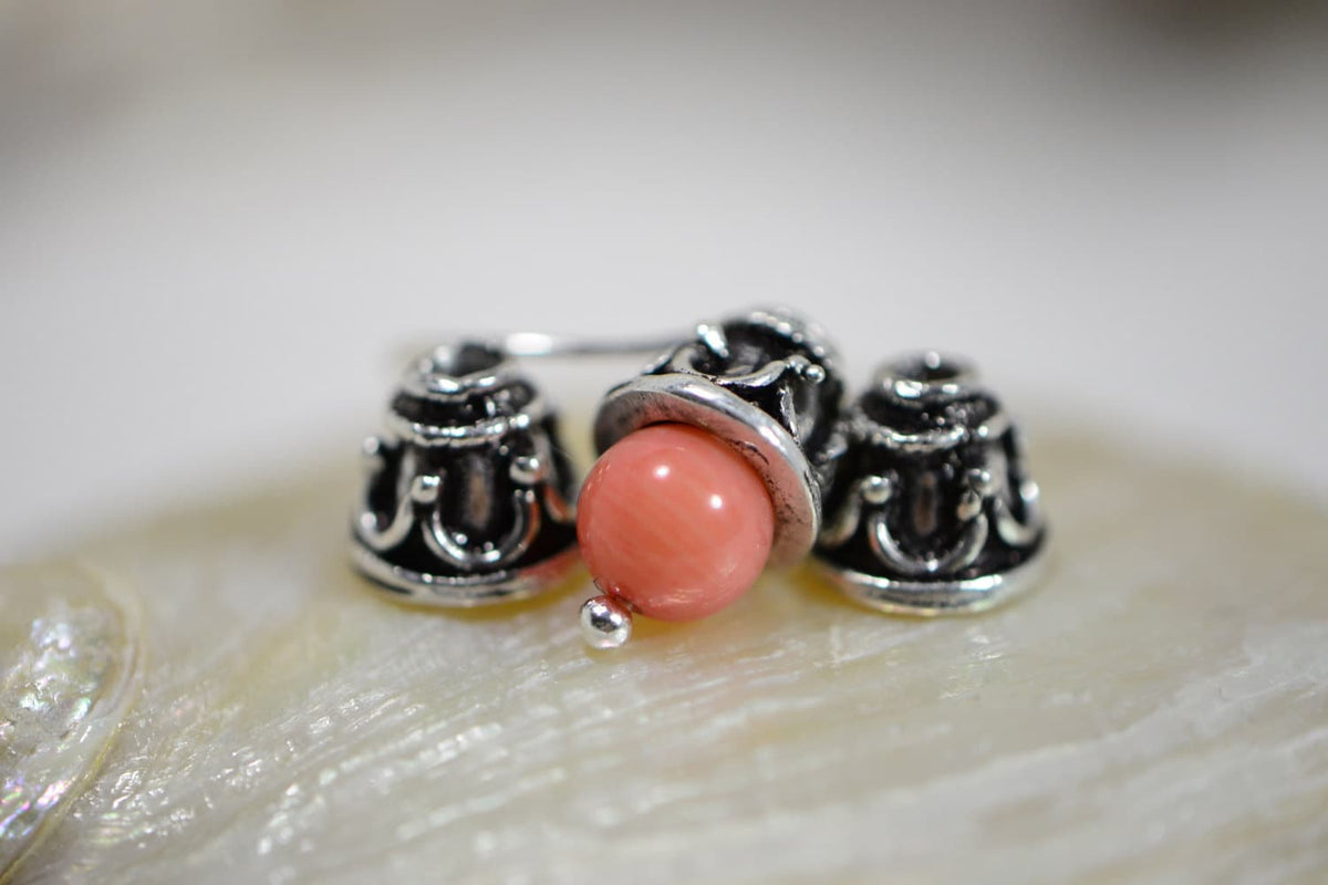 Sterling Silver Bead Caps: Antique Flower Cone, 5-6mm (6 Caps)