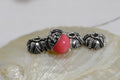 Sterling Silver Bead Caps: Antique Finish, 7-8mm (6 Caps)