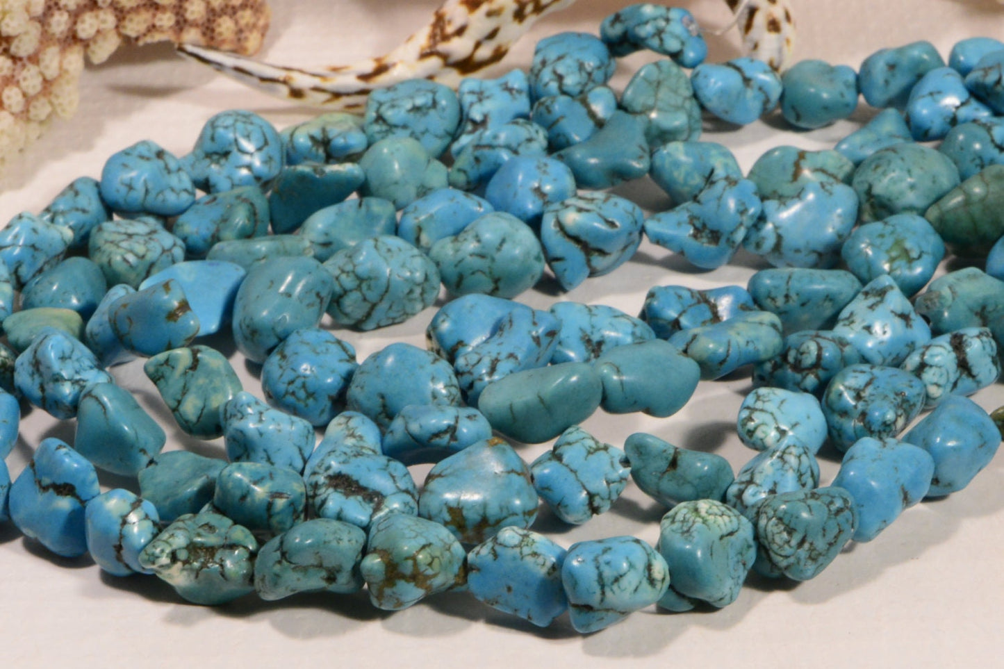 Magnesite 10 to 15mm 7 1/2" Strand Gemstone Bead Jewelry Making Supplies