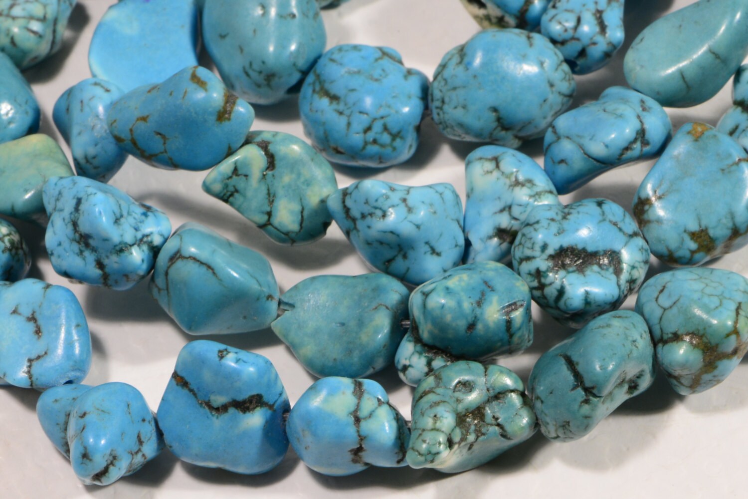 Magnesite 10 to 15mm 7 1/2" Strand Gemstone Bead Jewelry Making Supplies