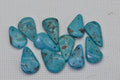 Flat Teardrops Beads Green Turquoise Natural Gemstone Bead Kingman  Beads Jewelry Making 56ct