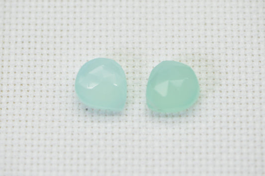 Chalcedony  Faceted Teardrop Beads Natural Gemstone Beads Jewelry Making Supplies