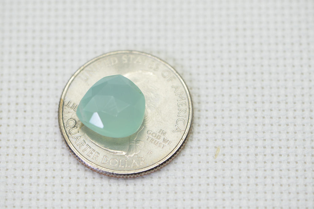 Chalcedony  Faceted Teardrop Beads Natural Gemstone Beads Jewelry Making Supplies