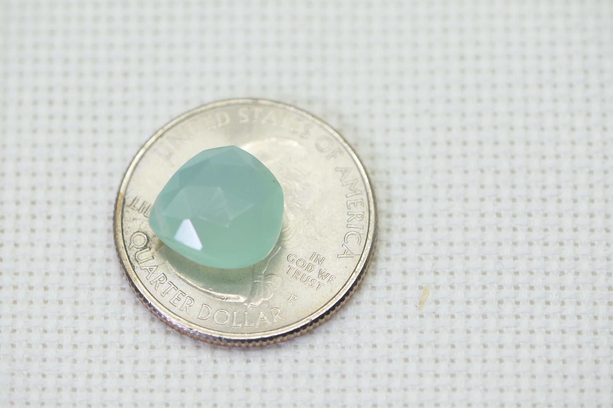 Chalcedony  Faceted Teardrop Beads Natural Gemstone Beads Jewelry Making Supplies