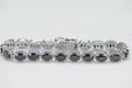 Black Tourmaline Tennis Bracelet, Sterling Silver, 6.5 inch