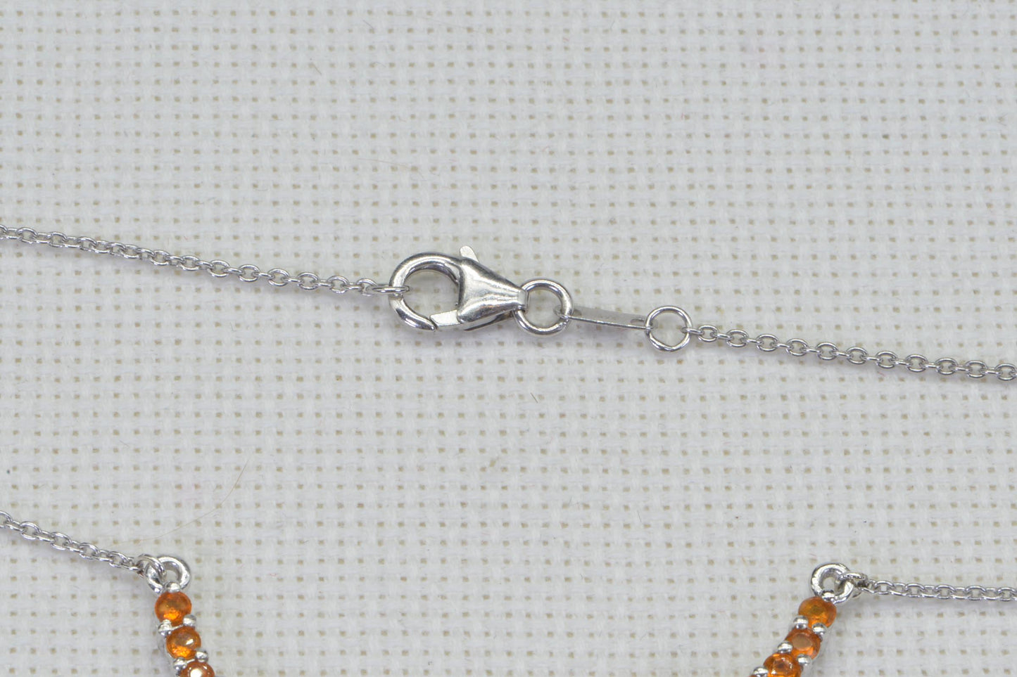 Mexican Fire Opal Flower Necklace: Sterling Silver October Birthstone