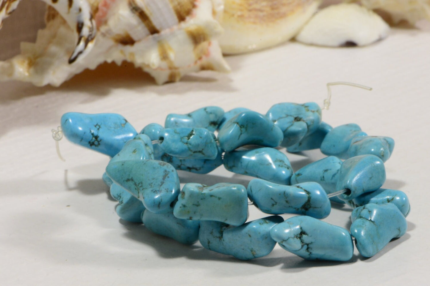 Magnesite Nugget Beads  Gemstone Bead Jewelry Making Supplies 16x8x6mm 16" Strand