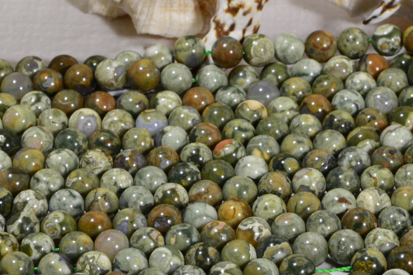 8mm Rhyolite Jasper Round Beads Natural Gemstone Loose Beads Full Strand