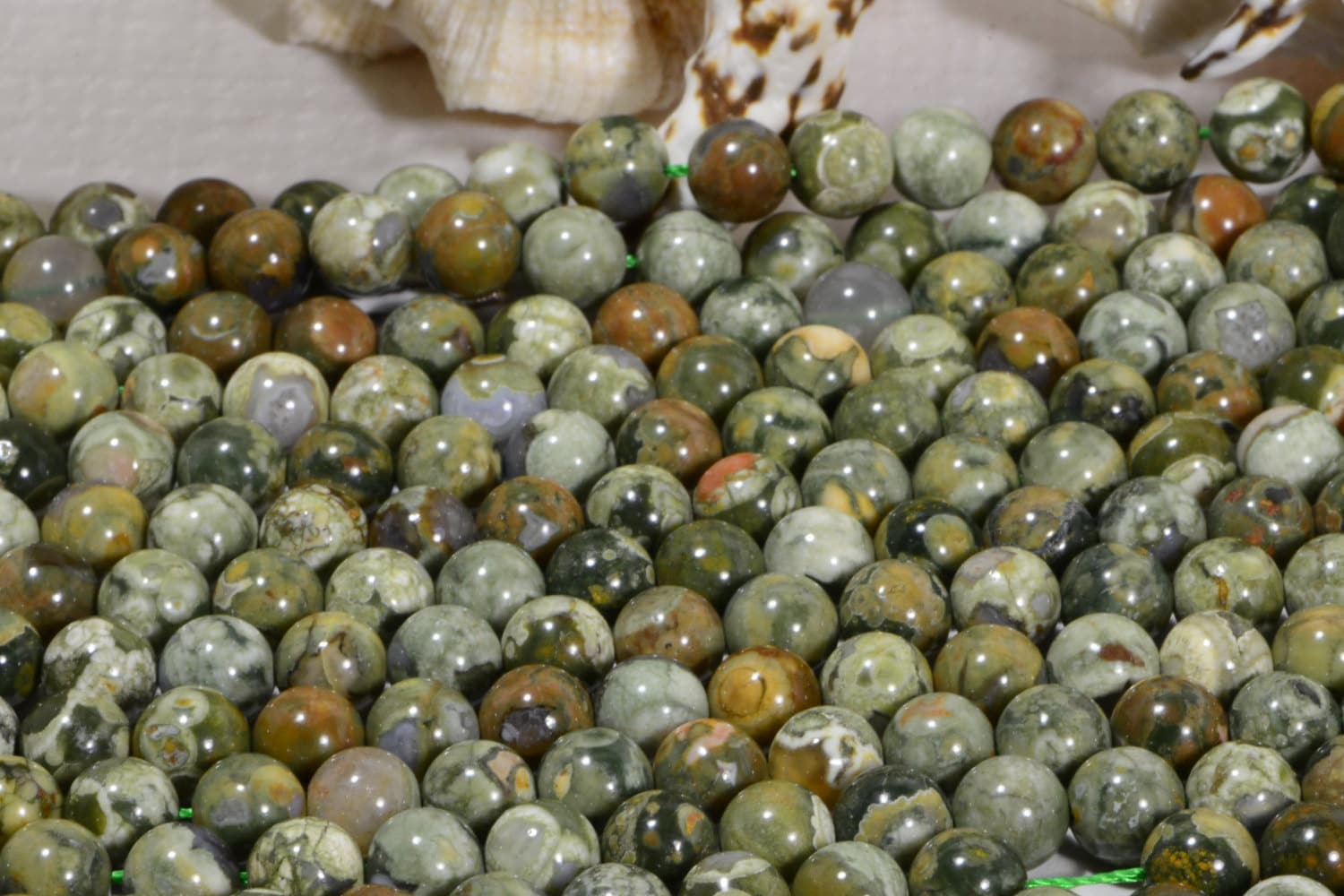 8mm Rhyolite Jasper Round Beads Natural Gemstone Loose Beads Full Strand
