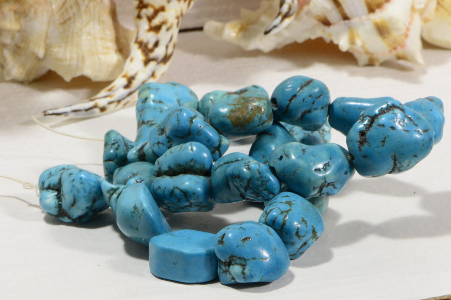 Magnesite 14 to 18mm 16" Strand Gemstone Bead Jewelry Making Supplies