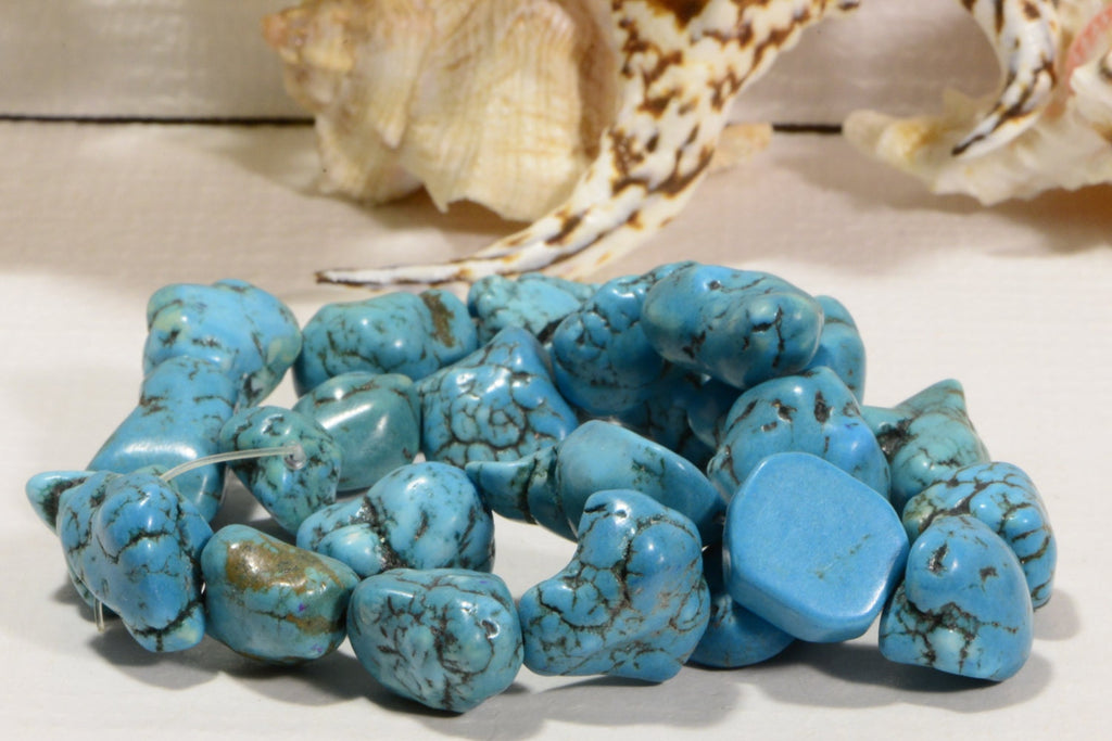 Magnesite 14 to 18mm 16" Strand Gemstone Bead Jewelry Making Supplies