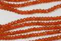 Carnelian  3.4x2.4mm faceted rondelle Natural Gemstone Beads Jewelry Making Supplies