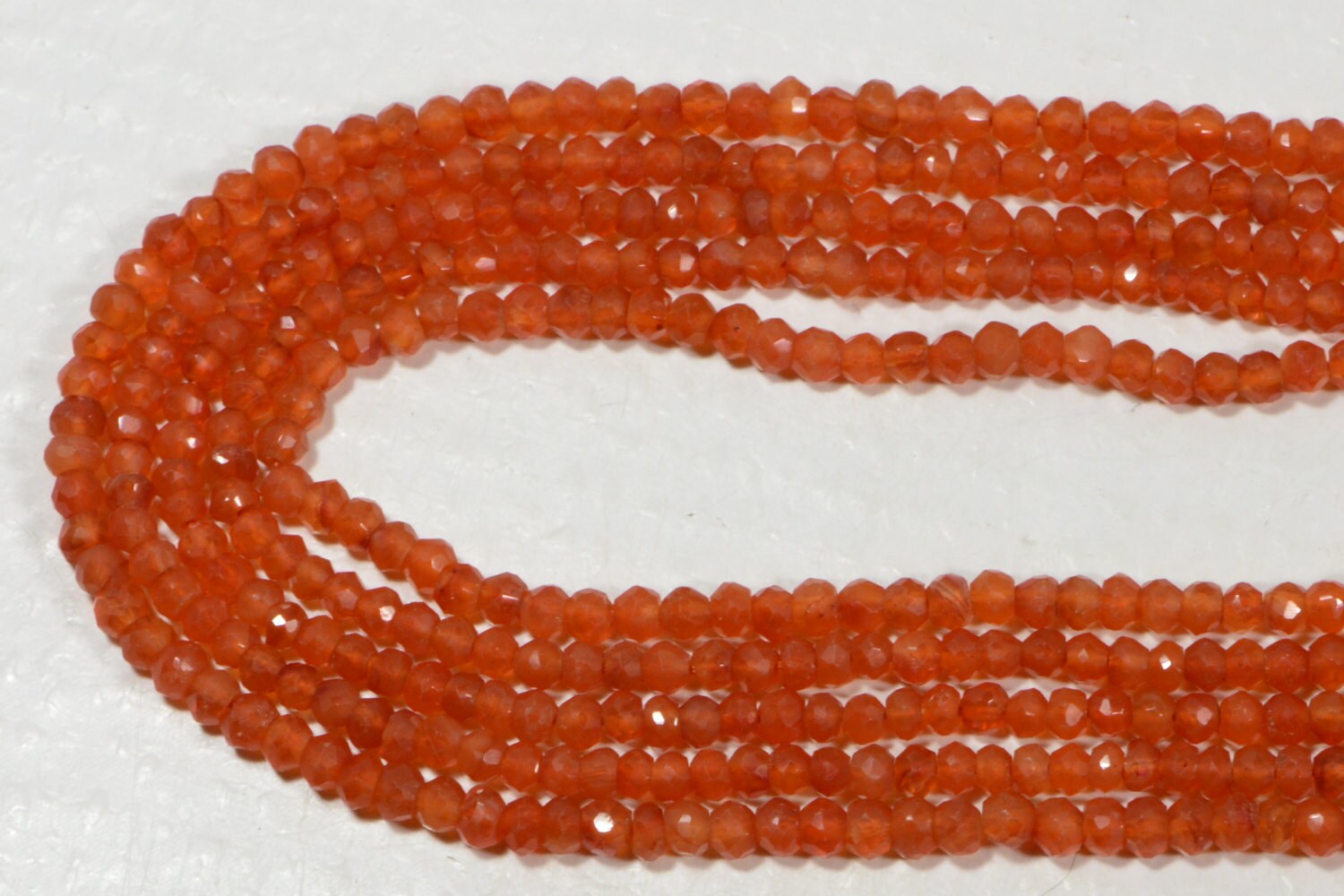 Carnelian  3.4x2.4mm faceted rondelle Natural Gemstone Beads Jewelry Making Supplies