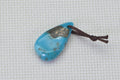 Kingman Turquoise Slab: Arizona Blue Teardrop Bead (25X13.9mm)