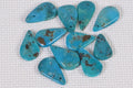 Raw Turquoise Kingman slabs  Arizona Mine Blue Turquoise  Small Teardrops loose beads