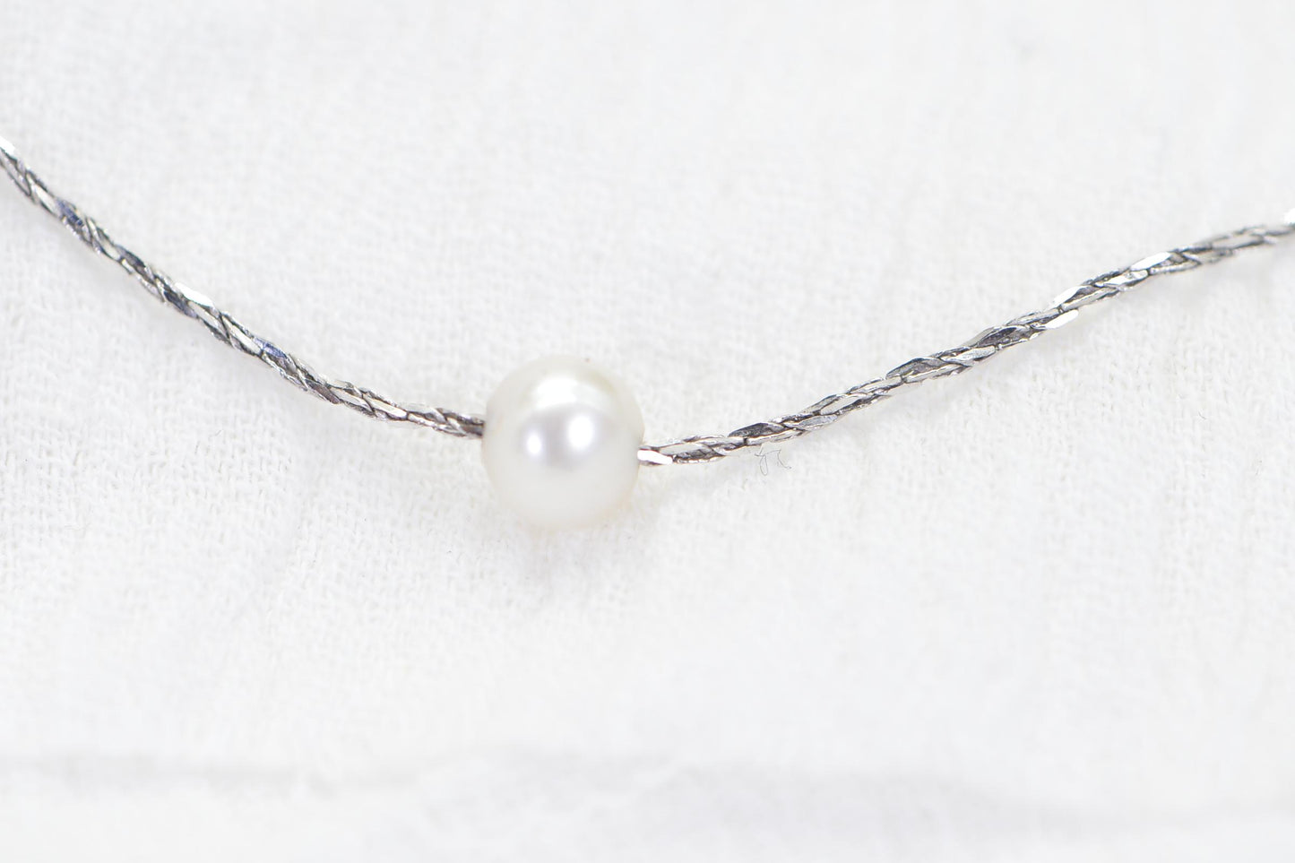 18K White Gold Rope Necklace: South Sea Pearl Choker