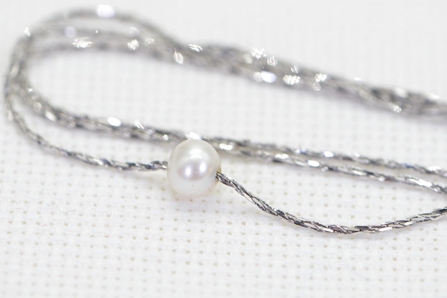 18K White Gold Rope Necklace: South Sea Pearl Choker