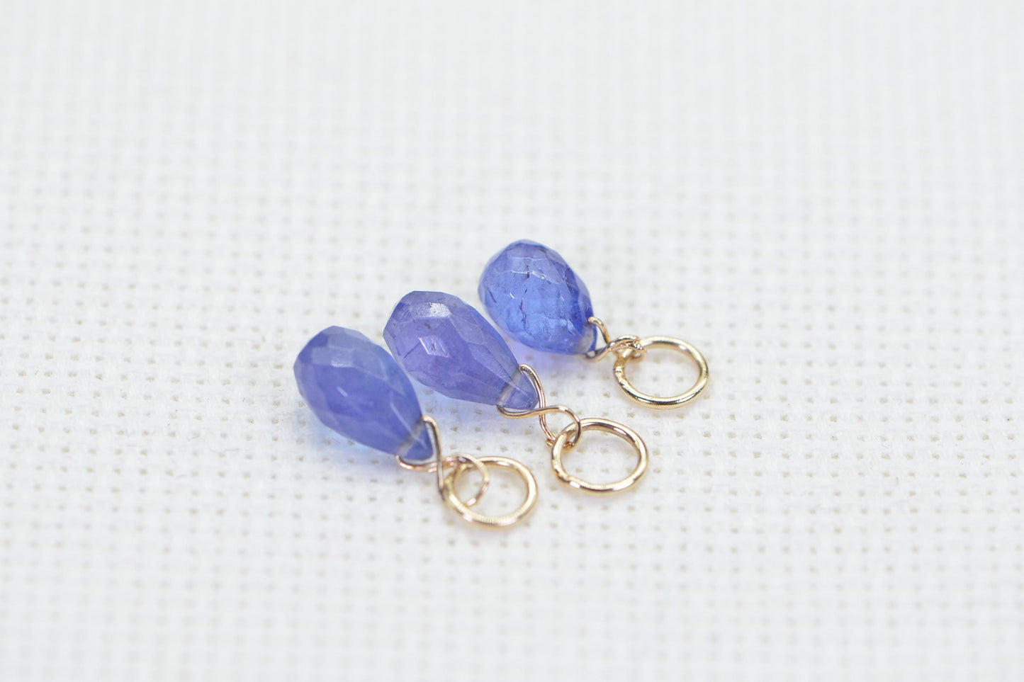Tanzanite Teardrop Pendant: 14K Gold Wire Wrapped Gemstone