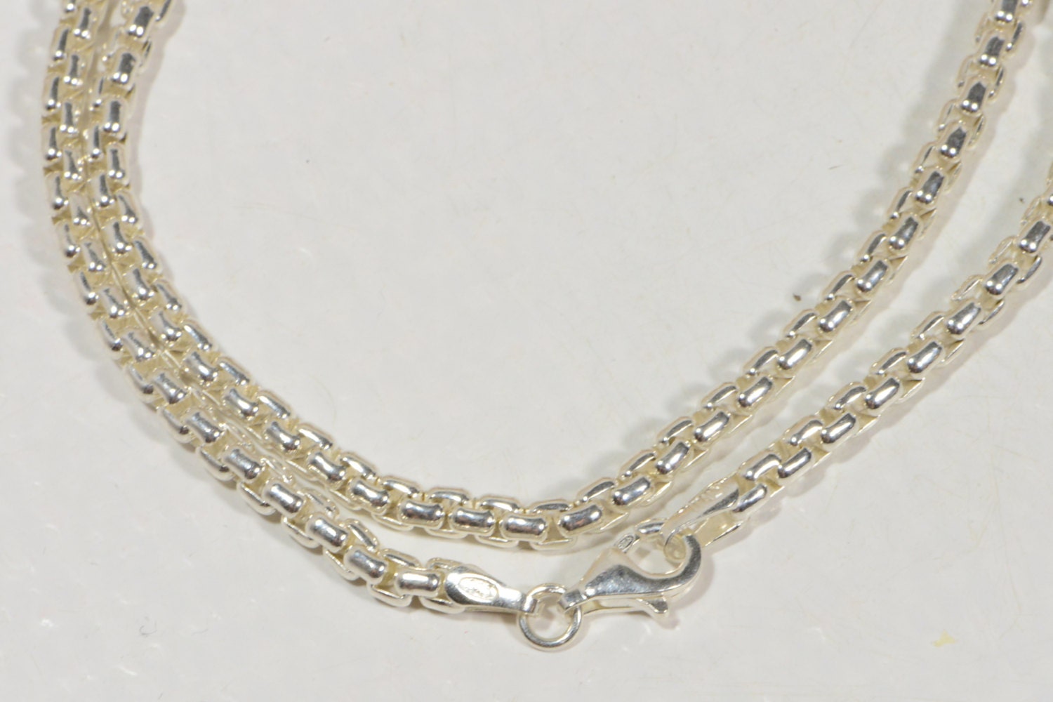 Italian Sterling Silver Rounded Box Chain - 18 inch