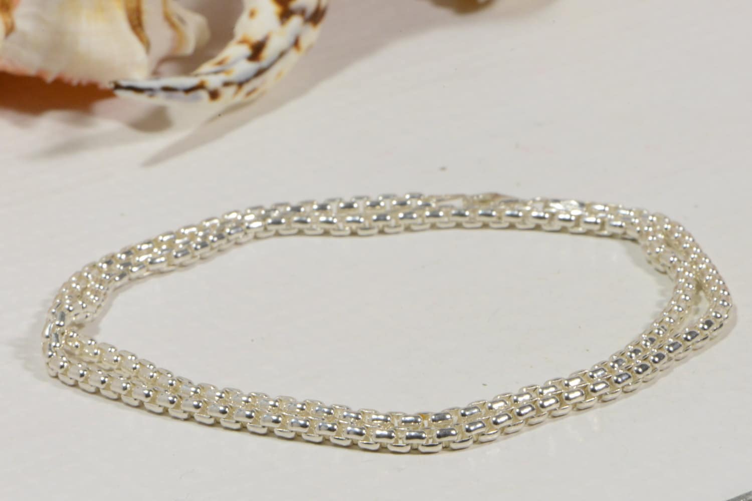 Italian Sterling Silver Rounded Box Chain - 18 inch