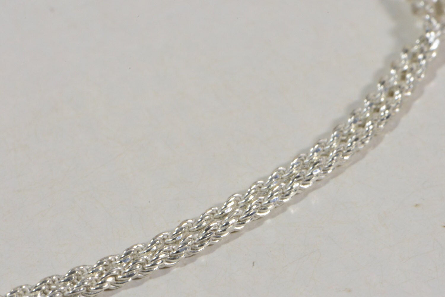 Italian Sterling Silver Diamond Cut Rope Chain - 20 Inch