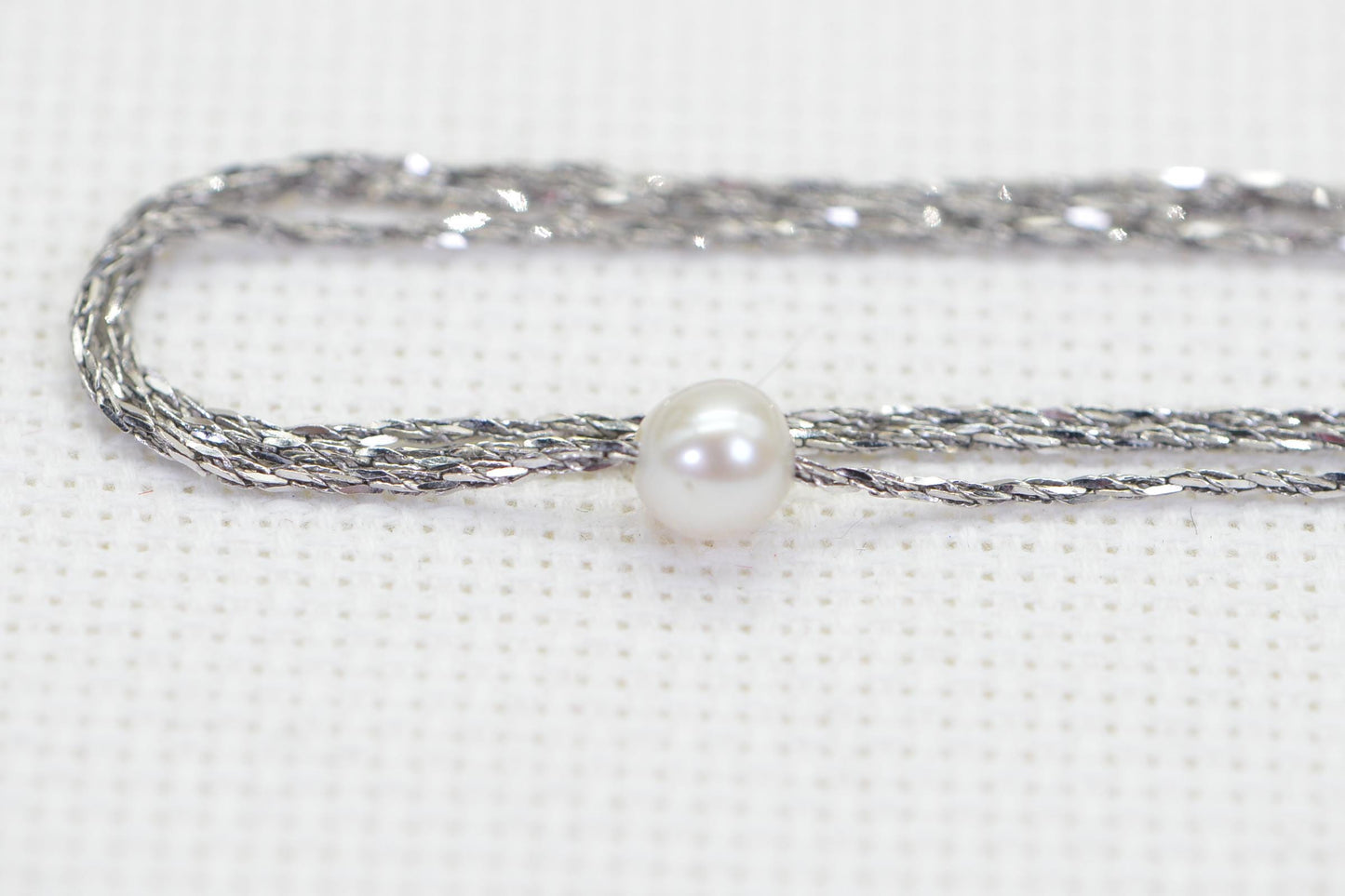 18K White Gold Rope Necklace: South Sea Pearl Choker