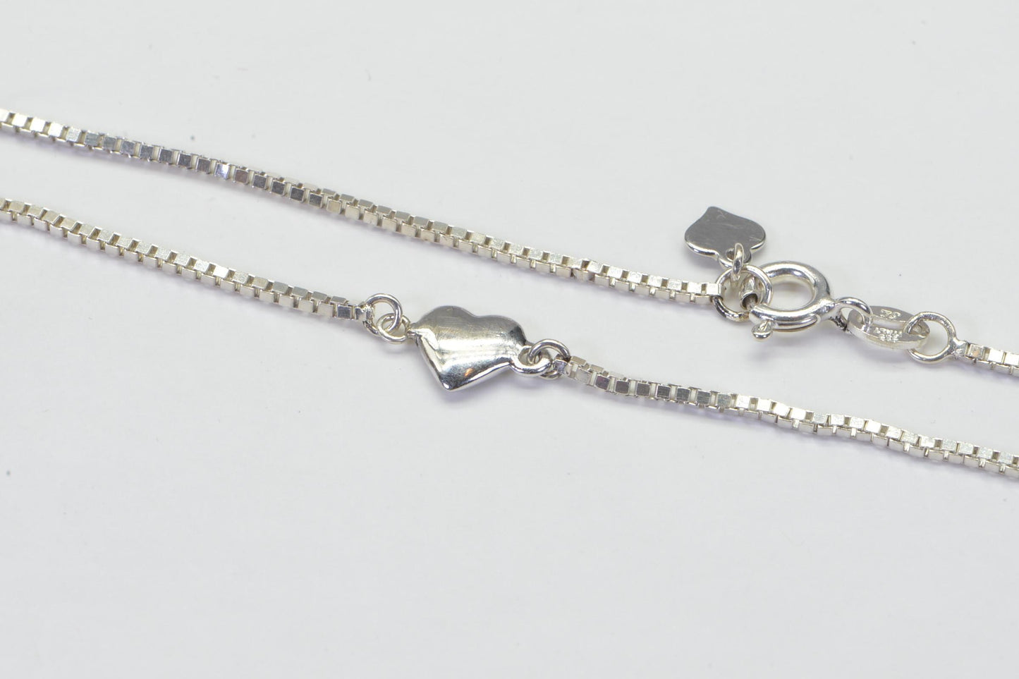 Two Hearts Bracelet, 14k White Gold Vermeil Charm, Anniversary Gift